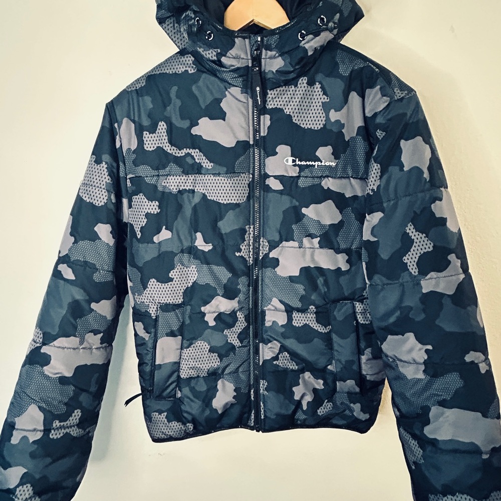 Champion Black and Gray Camo Jacket